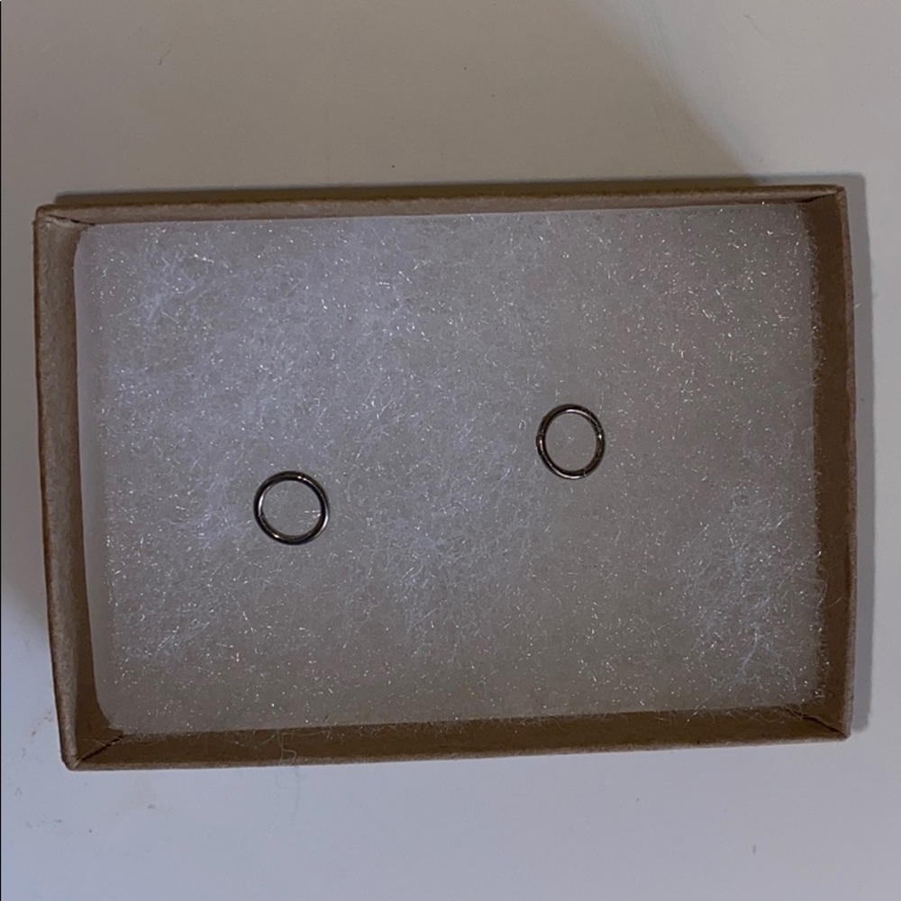 BRAND NEW NEVER WORN pure titanium hoop earrings